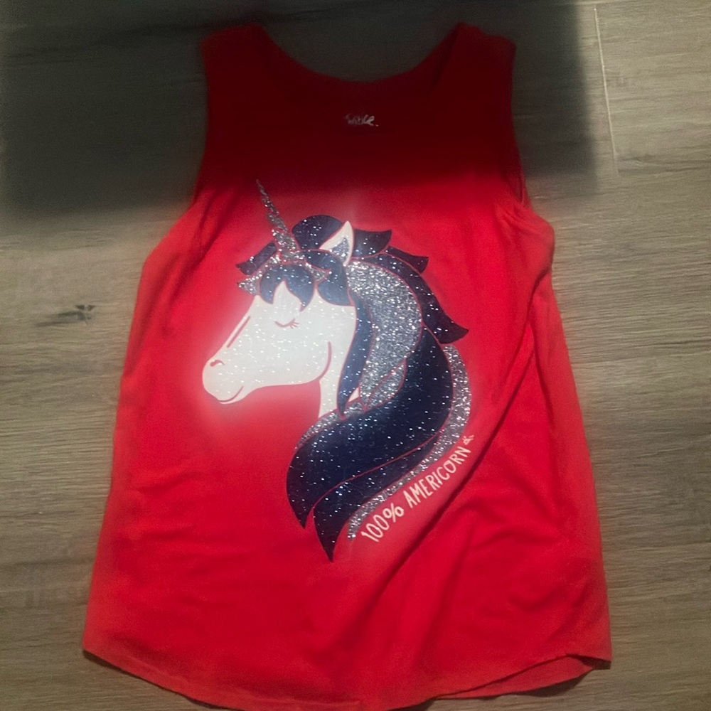 Justice Bright Red Tank Top